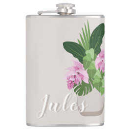 Tropiska Rosan Medinilla Flower i Beige Vas Namn Fickplunta