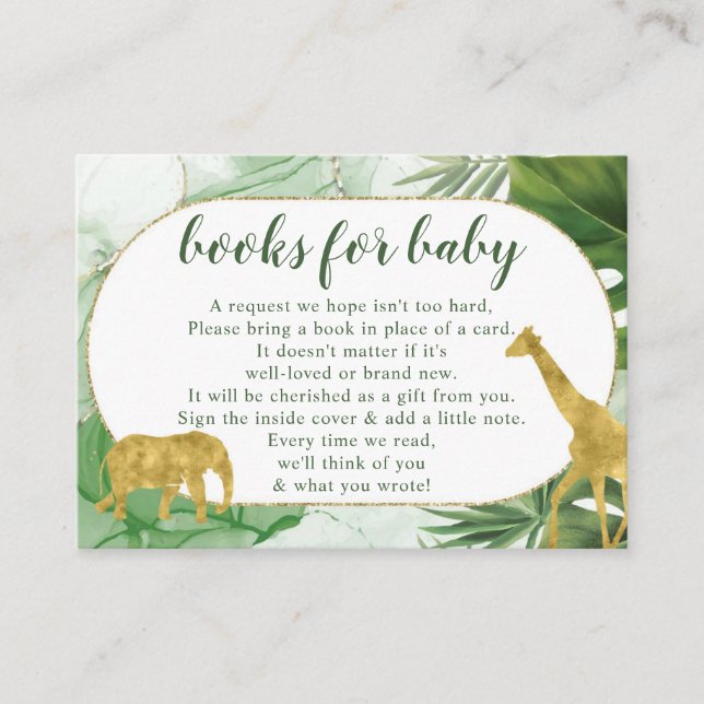Tropiska Safari-böcker för baby-bilaga Tilläggskort (Framsida)