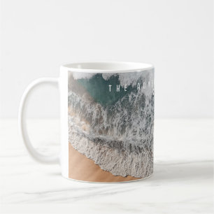 Tropiska sandstranden personlig äventyr kaffemugg