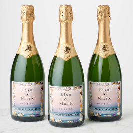 Tropiska Sandy Beach och Seashells Vin-etiketter