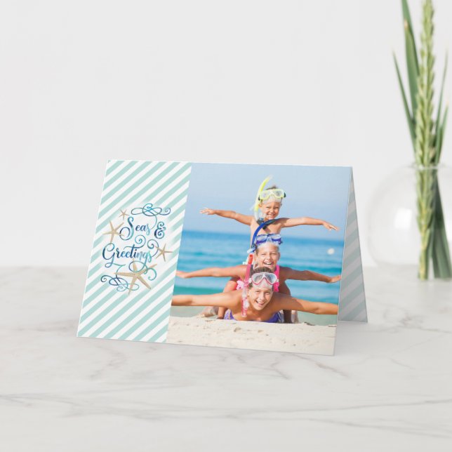 Tropiska säsong hälsningar, 4 foto helgkort (Framsida)