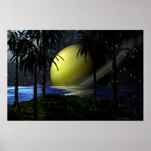Tropiska Saturn Poster