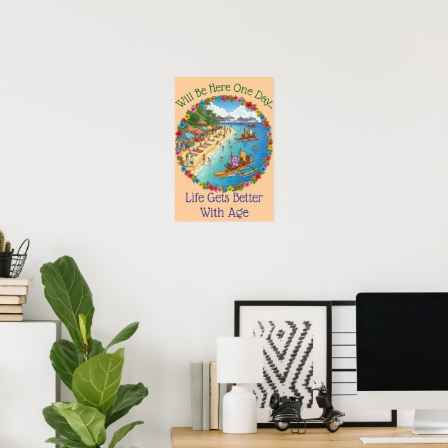 Tropiska Semesterdrömmar Poster (Hemmakontoret)