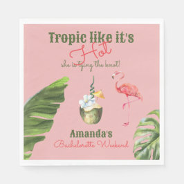 Tropiska Shock rosa-Vår Bachelorette-partiet Pappersservett