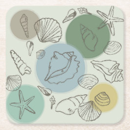 Tropiska sjöar på stranden underlägg papper kvadrat