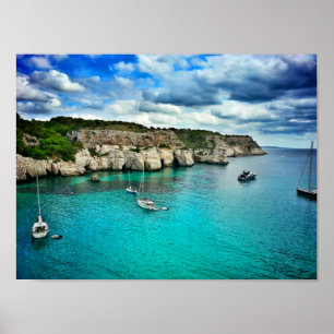 Tropiska sjöbåtön Kusten Poster