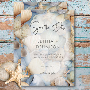 Tropiska sjöceller Scene Modern Bröllop Spara Datumet