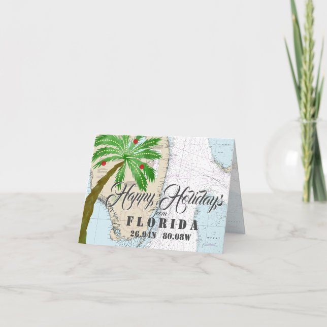 Tropiska Sjöfarts Glada Högtider från Florida Helgkort (Framsida)