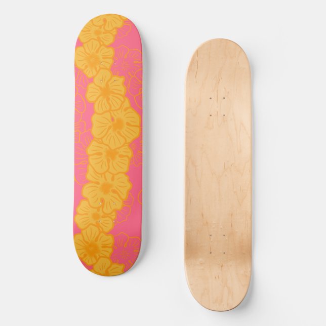 Tropiska skateboard hau hibiscus (Framsida)