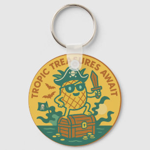 Tropiska skatter väntar på ananas nyckelring