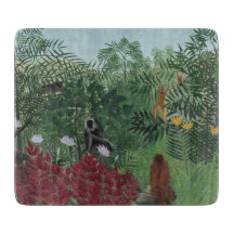 Tropiska skogar med apor och orm (Rousseau)