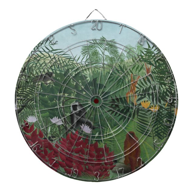 Tropiska skogar med apor och orm (Rousseau) Darttavla (Framsidan)