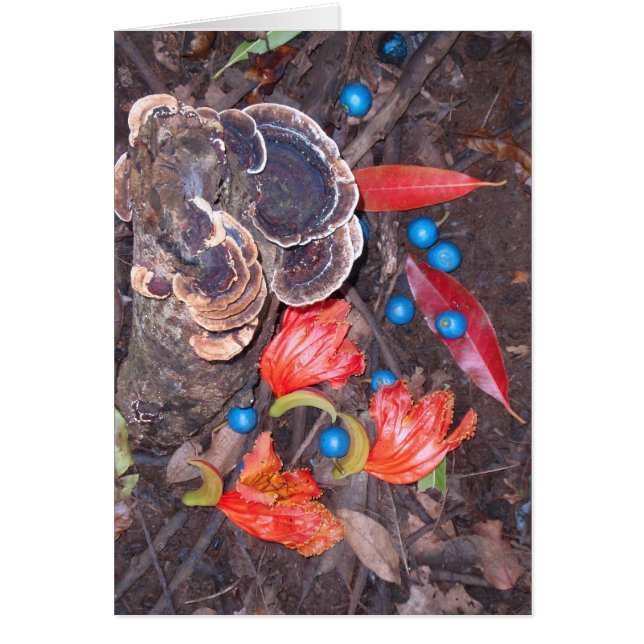 Tropiska skogen Golv Hälsningskort (Framsidan)