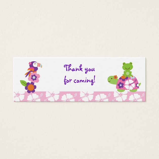 Tropiska sköldpaddor Frog Goodie Bag Märkres Gift- Litet Visitkort (Framsidan)