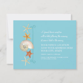 Tropiska Snäckor Starfish Nautilus Summer Inbjudningar