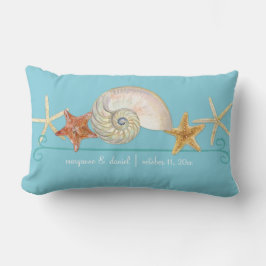 Tropiska Snäckor Starfish Nautilus Summer Lumbarkudde
