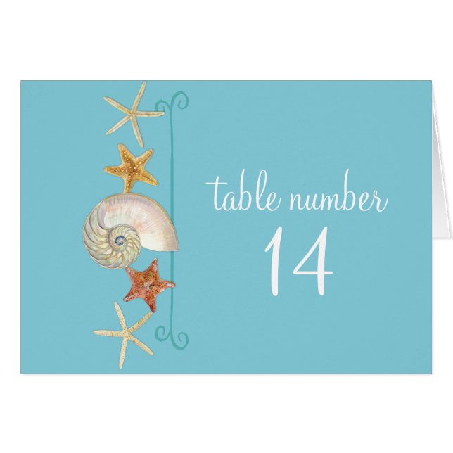 Tropiska Snäckor Starfish Nautilus Summer OBS Kort (Framsidan Horizontal)