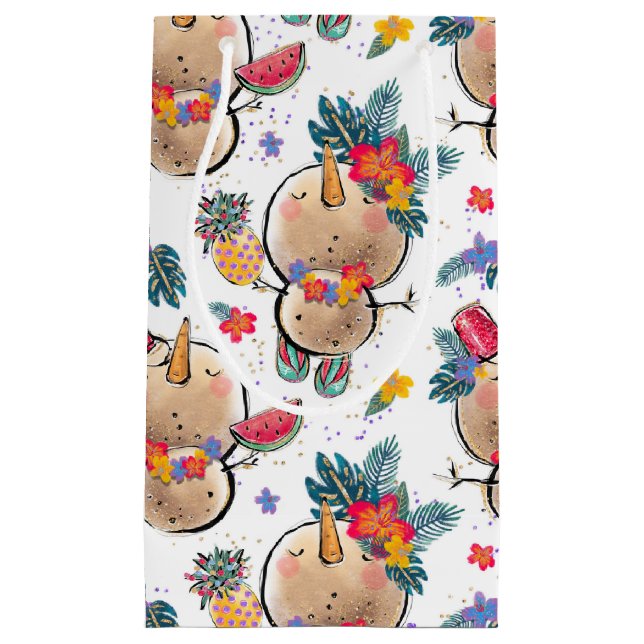 Tropiska Snögubbe Vita julblocket (Framsidan)