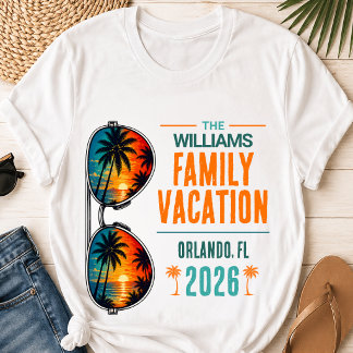 Tropiska Solglasögon Familje Semester Matchande St T Shirt