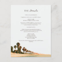 Tropiska Solnedgång Malibu Palm Beach Bröllopsdeta