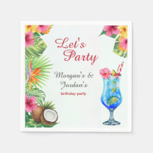 Tropiska sommardagen Par Friend Joint Birthday