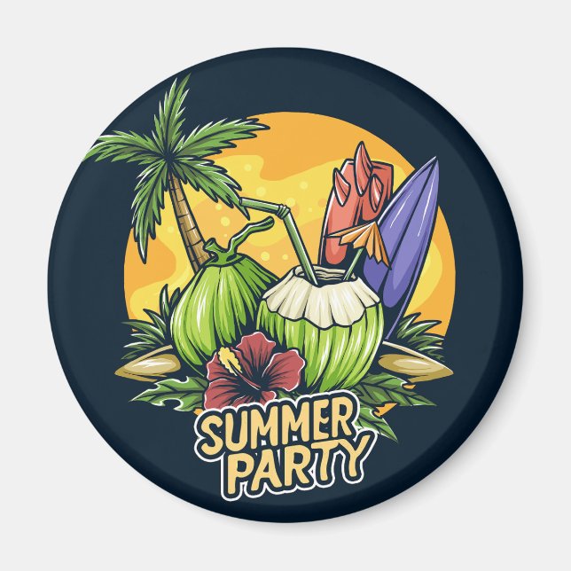 Tropiska sommaren Party Magnet (Framsidan)
