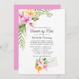 Tropiska sommarens Blommigt Möhippa per post Inbjudningar