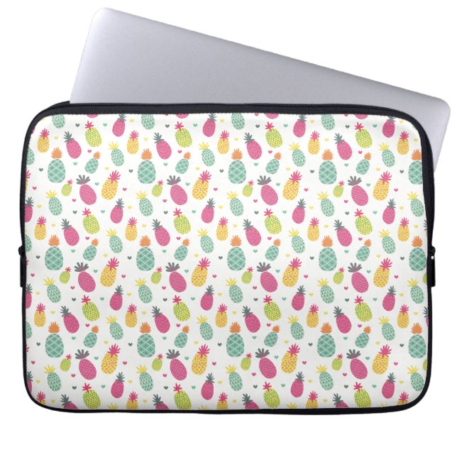 Tropiska sommarfruktanas mönster laptop fodral (Framsidan)