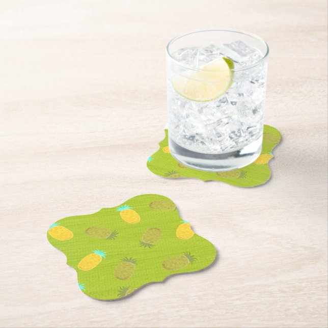 Tropiska sommarfrukter Kiwi Grön Underlägg Papper (Insitu)