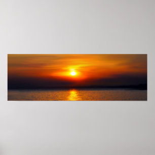 tropiska sommarsolnedgång poster