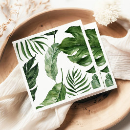Tropiska sommarstranden i Monstera elegant bröllop Pappersservett