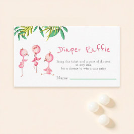 Tropiska sommartrippar Flamingo Diaper Raffle Tilläggskort