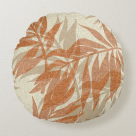 Tropiska spa-koordinater - Areca Handflatan Hawaii Rund Kudde