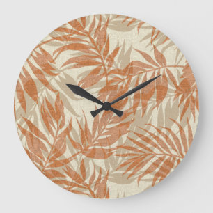 Tropiska spa-koordinater - Areca Handflatan Hawaii Stor Klocka