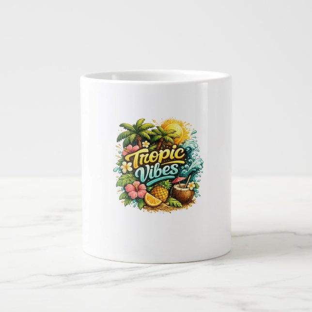 Tropiska stämningar Tropisk Paradis Design Jumbo Mugg (Framsidan)