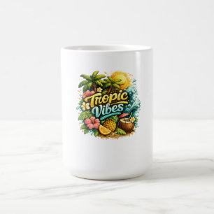 Tropiska stämningar Tropisk paradisdesign Kaffemugg