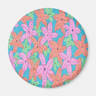 Tropiska Starfish Mönster Magnet