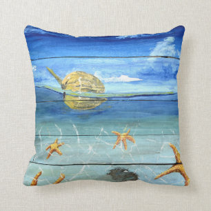 Tropiska StarfishThrow kudder 16" x 16", Kudde