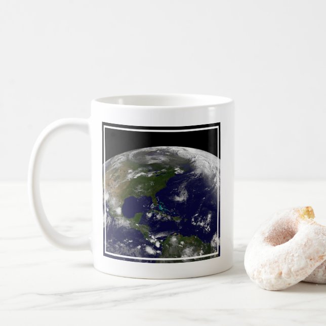 Tropiska stormar på planeten Jorden. Kaffemugg (Med munk)