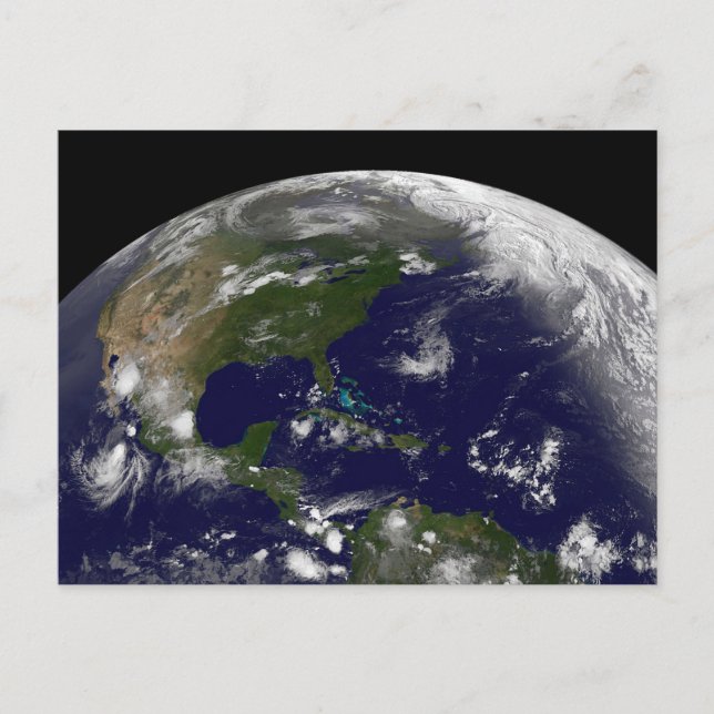 Tropiska stormar på planeten Jorden. Vykort (Framsida)