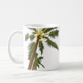 Tropiska stranden handflatan Träd Kaffemugg