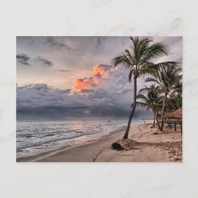 Tropiska stranden i Karibien Vykort (Framsida)