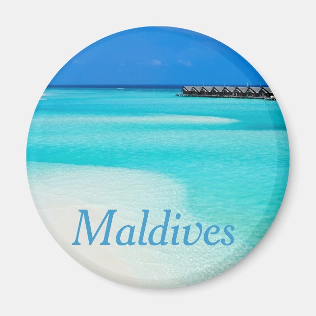 Tropiska stranden i Maldives Magnet (Framsidan)