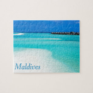 Tropiska stranden i Maldives Pussel