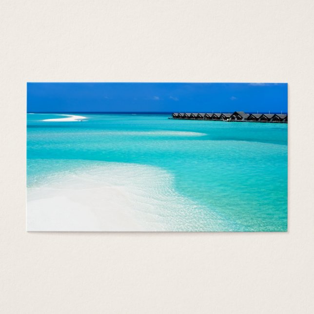 Tropiska stranden i Maldives Visitkort (Framsidan)