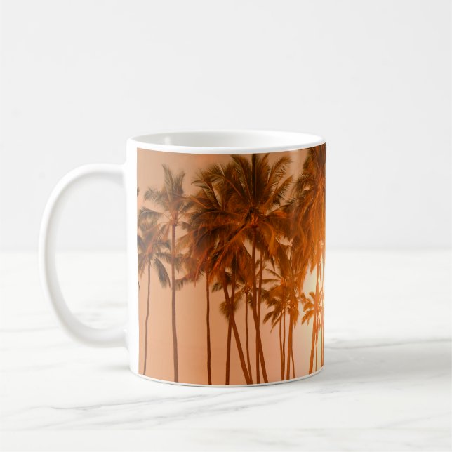 Tropiska stranden: natursyn i scenen kaffemugg (Vänster)