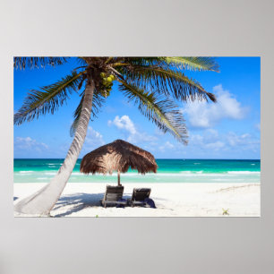 Tropiska stranden poster