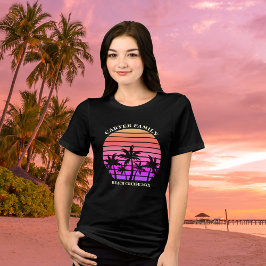Tropiska stranden Resa Anpassningsbar Handflatan T T Shirt