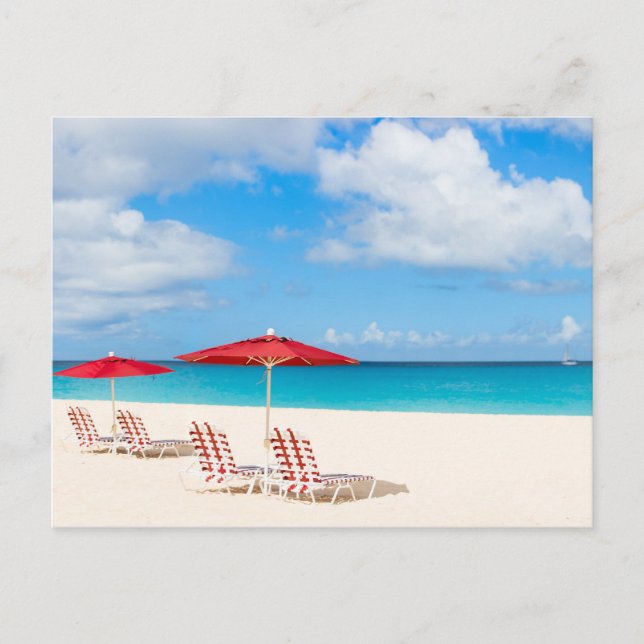 Tropiska stranden vykort (Framsida)