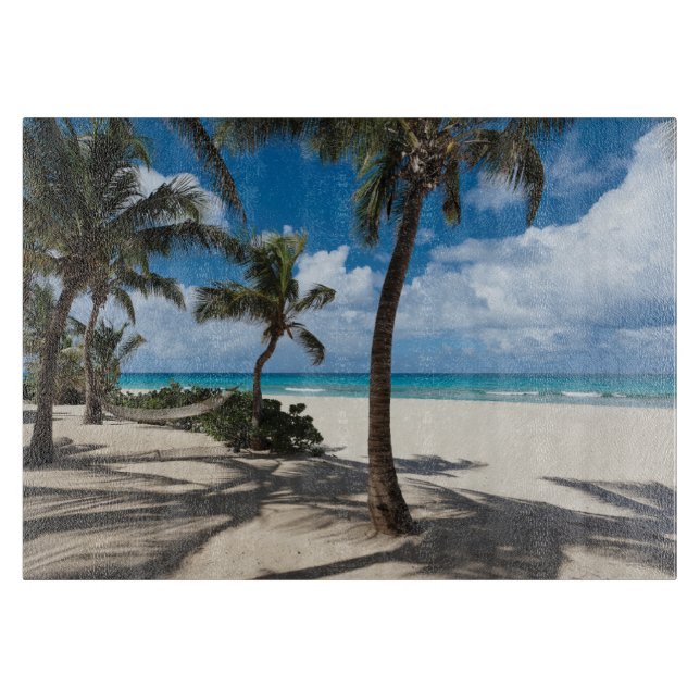 Tropiska stränder | Anguilla Beach, Handflatan Trä (Framsidan)